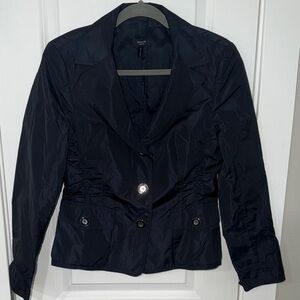 Basler Black Pea Coat with Button Front